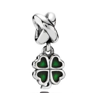 Pandora Green Four Leaf Clover Dangle‎